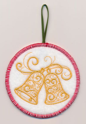 Filigree Bell Ornament (Goldwork) (In-the-Hoop)