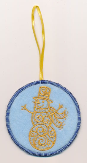 Filigree Snowman Ornament (In-the-Hoop)