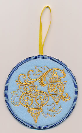 Filigree Christmas Ornament (Goldwork) (In-the-Hoop)