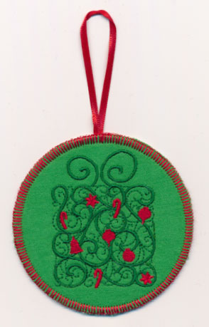 Christmas Curls Gift Ornament (In-the-Hoop)