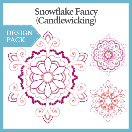 A Snowflake Fancy (Candlewicking) Design Pack