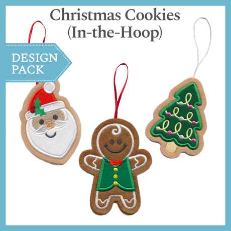 A Christmas Cookies (In-the-Hoop) Design Pack