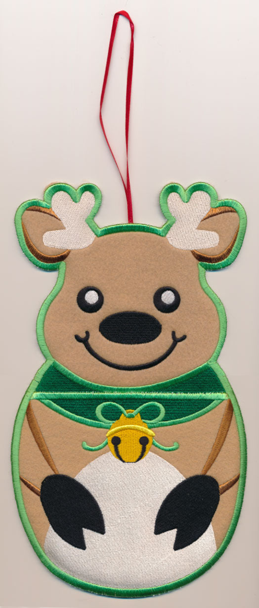 Reindeer Stocking Stuffer (In-the-Hoop)