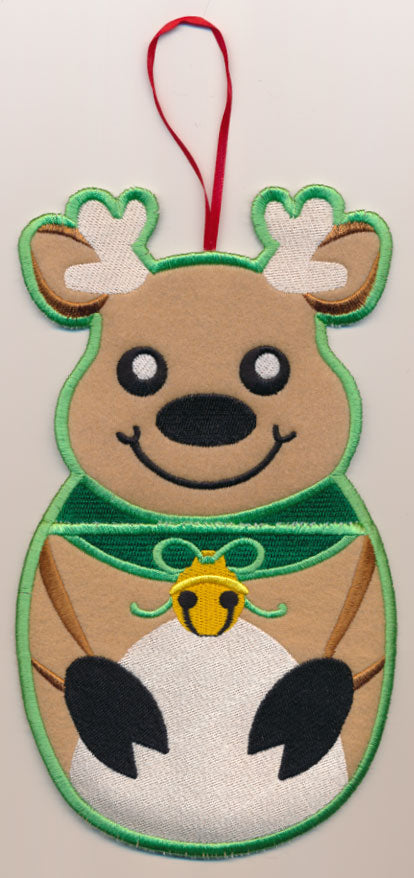 Reindeer Stocking Stuffer (In-the-Hoop)