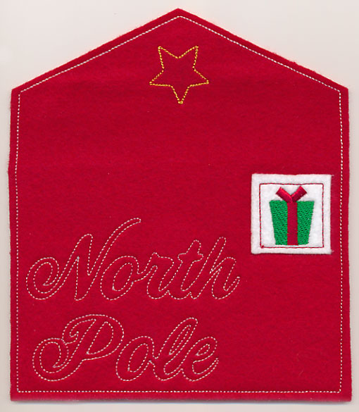 North Pole Envelope (In-the-Hoop)
