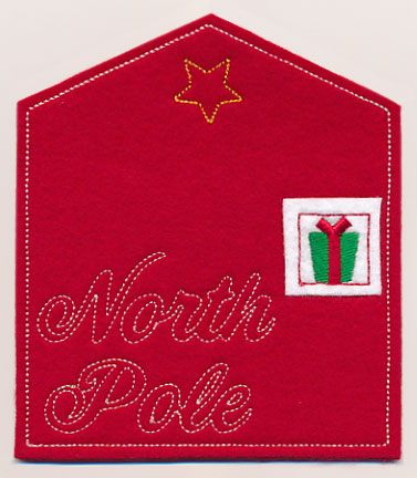 North Pole Envelope (In-the-Hoop)