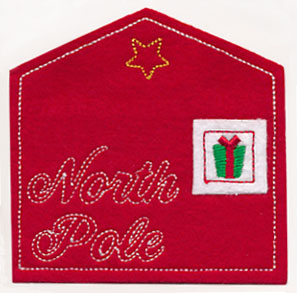 North Pole Envelope (In-the-Hoop)