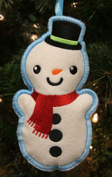 Heirloom Christmas Ornament - Snowman (In-the-Hoop)