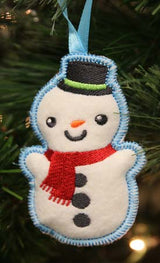 Heirloom Christmas Ornament - Snowman (In-the-Hoop)