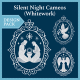 A Silent Night Cameos (Whitework) Design Pack