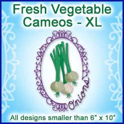 A Fresh Vegetable Cameos Design Pack