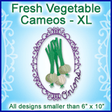 A Fresh Vegetable Cameos Design Pack