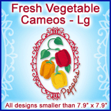 A Fresh Vegetable Cameos Design Pack