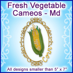 A Fresh Vegetable Cameos Design Pack