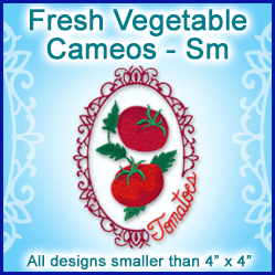 A Fresh Vegetable Cameos Design Pack