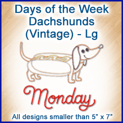 A Days of the Week Dachshunds (Vintage) Design Pack