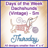 A Days of the Week Dachshunds (Vintage) Design Pack