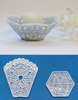 Snowflake Bowl (Battenburg Lace with Rayon)