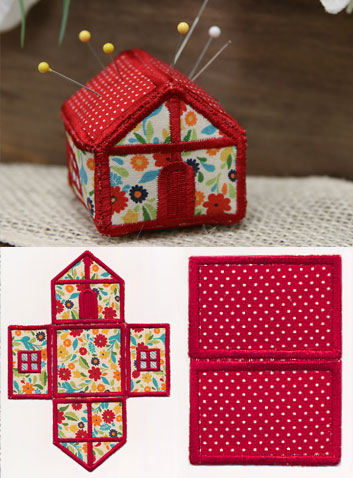House Pincushion (In-the-Hoop)