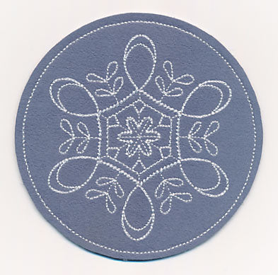 Snowflake Fancy Coaster 1 (In-the-Hoop)