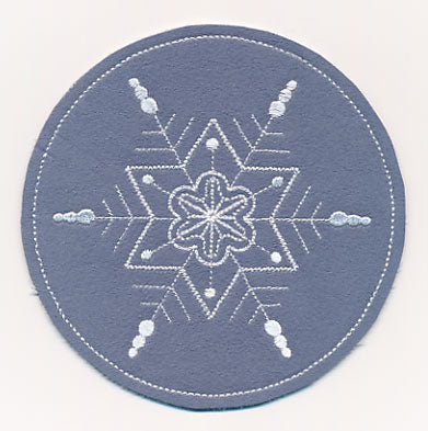 Snowflake Fancy Coaster 4 (In-the-Hoop)