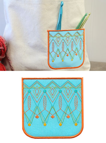 Geometric Pocket (In-the-Hoop)