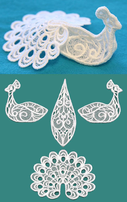 Peacock in 3D (Lace)