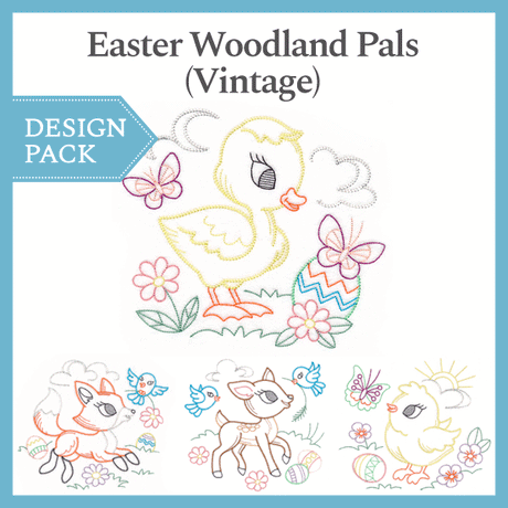A Easter Woodland Pals (Vintage) Design Pack