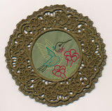 Hummingbird Fabric Doily (Lace)