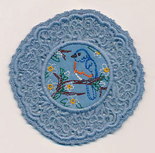 Bluebird Fabric Doily (Lace)