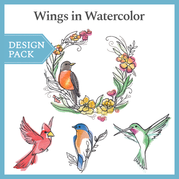 A Wings in Watercolor Design Pack