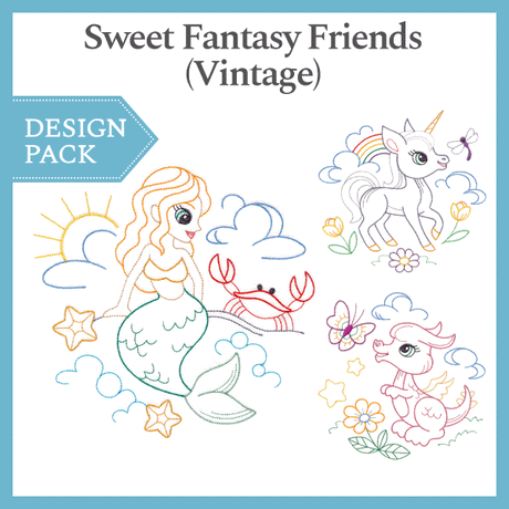 A Sweet Fantasy Friends (Vintage) Design Pack