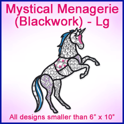 A Mystical Menagerie (Blackwork) Design Pack