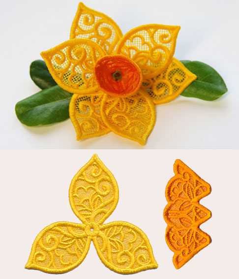 Daffodil in 3D (Lace)
