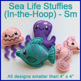 A Sea Life Stuffies (In-the-Hoop) Design Pack