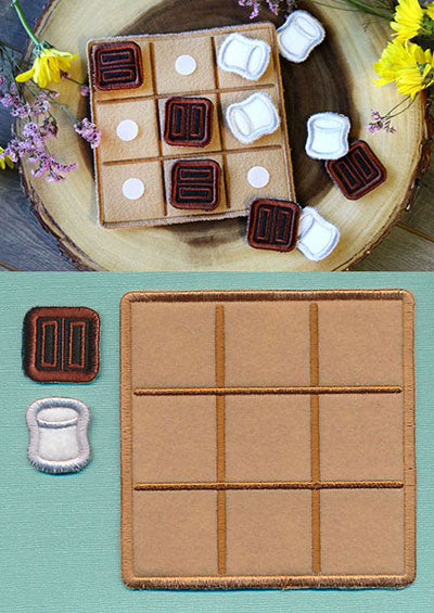 Tic-Tac-Toe S'mores (In-the-Hoop)