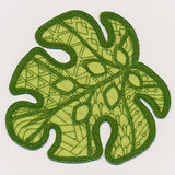 Tropical Leaf Organza Accent (In-the-Hoop)