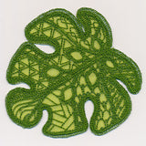 Tropical Leaf Organza Accent (In-the-Hoop)