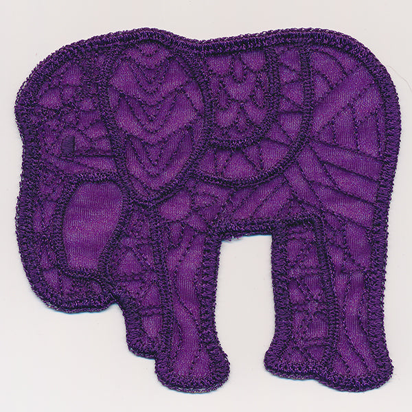 Elephant Organza Accent (In-the-Hoop)