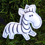 Safari Zebra Stuffie (In-the-Hoop)
