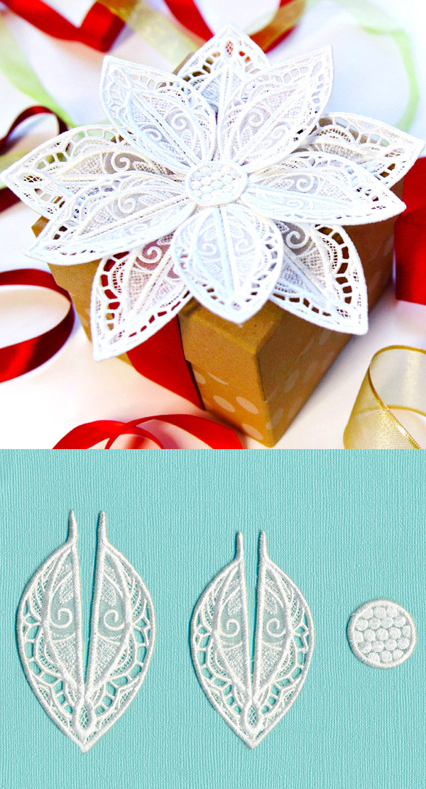 Organza Poinsettia in 3D (Lace)