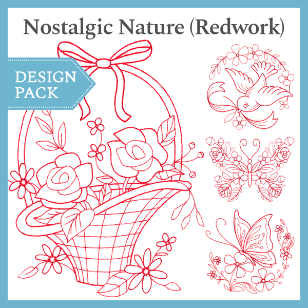 A Nostalgic Nature (Redwork) Design Pack