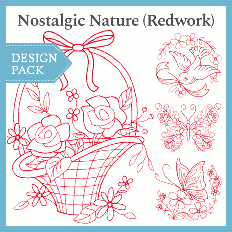 A Nostalgic Nature (Redwork) Design Pack