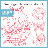 A Nostalgic Nature (Redwork) Design Pack