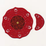 Poinsettia Fabric Doily (Lace)