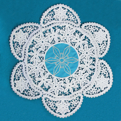 Snowflake Fabric Doily (Lace)
