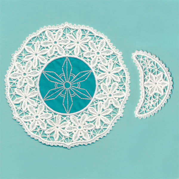 Snowflake Fabric Doily (Lace)