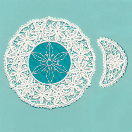 Snowflake Fabric Doily (Lace)