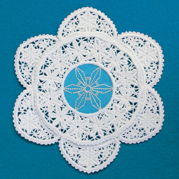 Snowflake Fabric Doily (Lace)
