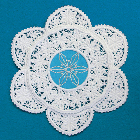 Snowflake Fabric Doily (Lace)